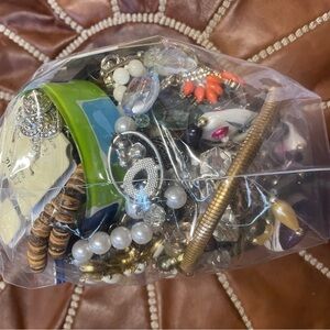 UNTESTED 4+lbs jewelry lot from estate & thrift antique store AS IS c…